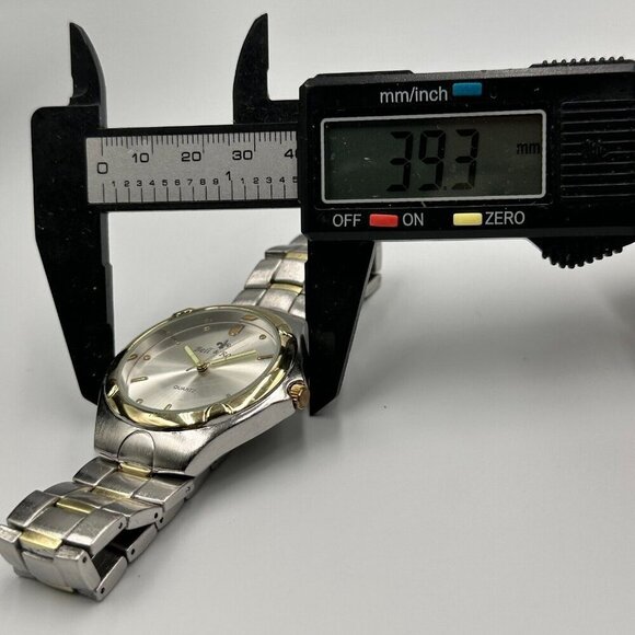 3/$30 Bell & Rose Watch Men Silver Gold Two Tone Round Face 39MM 8.75" - Picture 11 of 14